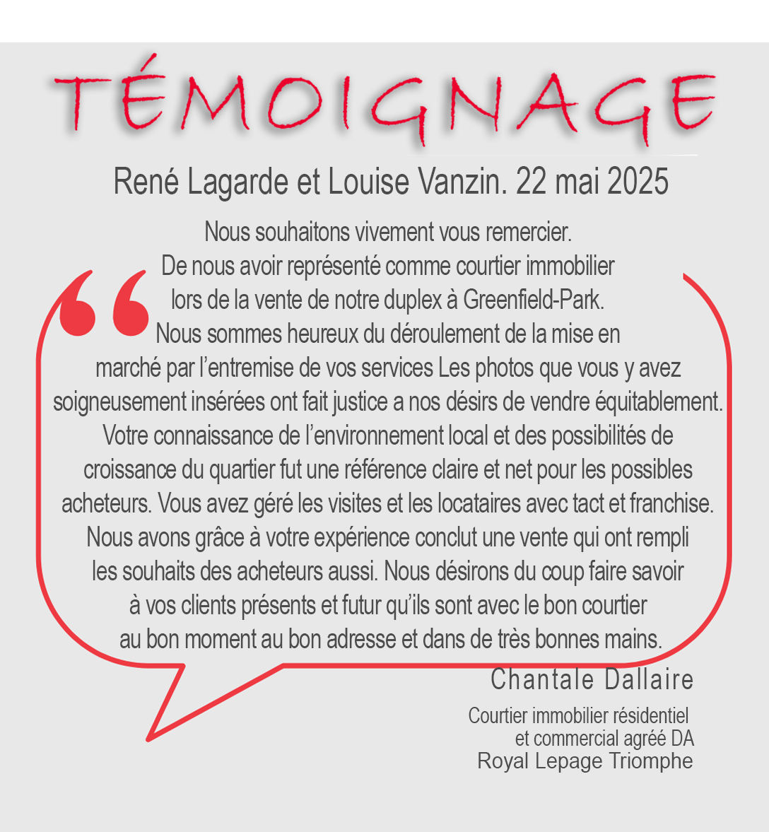 Témoignage RL
